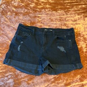 Women's Black Denim Shorts